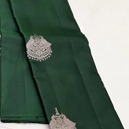 MEAVEN FEB Ethnic Motifs Zari Pure Cotton Handloom Banarasi Saree-picture-15