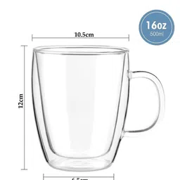 TASKHOUSE Set Of 2 Solid Glass Transparent Cups image 4