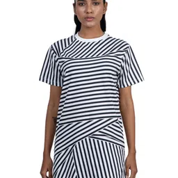 WALAWALI Unisex Striped Round Neck Cotton Slim Fit T-shirt-image-2