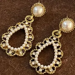 AKISON JEWELS Women Alloy Cubic Zirconia Teardrop Shaped Earrings image 2