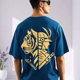 gespo GANIX FASHION Oversized Animal Graphic Round Neck Drop Shoulder T-shirt-picture-33