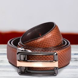 Sassora Men Checked Leather Belt-picture-27