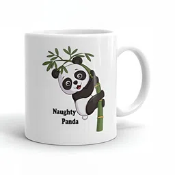 Mr UVD White & Black Printed Ceramic Glossy Mug- 350 ml image 5