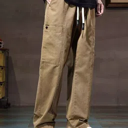 StyleCast x Revolte Men Regular Fit Mid-Rise Easy Wash Cargo image 3