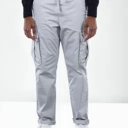 Celio Men Straight Fit Drawstring Cargos Trousers-image-87