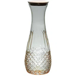 RUHANI HOMES Gold-Toned Set of 2 Glass Checked Water Bottle image 3
