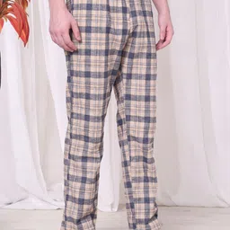 URBAN SCOTTISH Checked Pure Cotton Lounge Pants image 4