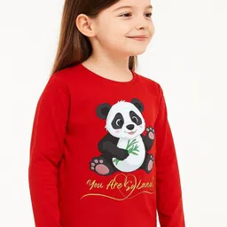 AScollection Kids Red Graphic Printed Long Sleeves T-shirt-image-22