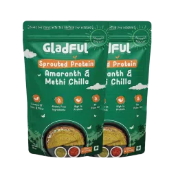Gladful Sprouted Chilla Methi Moong and Amaranth Instant Mix | 200g | Pack of 2-image-20