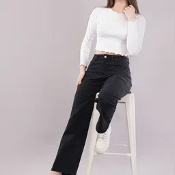 clobug Ruffles Cotton Crop Top image 3