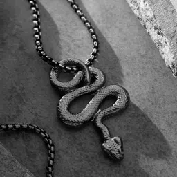 BLACK MAMBA Signature Snake-Shaped Pendant With Chain-picture-43