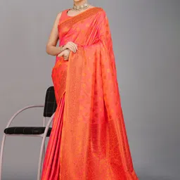 Royal Rajgharana Saree Ethnic Motifs Zari Banarasi Sarees-image-89