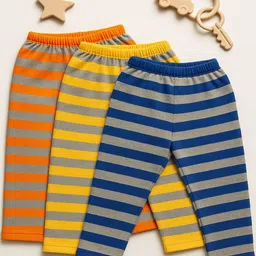 Cortica Kids Pack of 4 Blended Striped Pattern Night Pants image 5