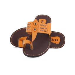 FLITE Men One Toe Flip Flops with Laser Cuts image 2