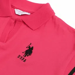 U.S. Polo Assn. Kids Girls Polo Collar Pure Cotton T-shirt image 3