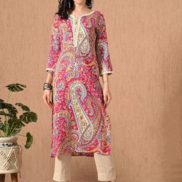 Anouk Rustic Women Paisley Printed Festive Straight Kurta-picture-29