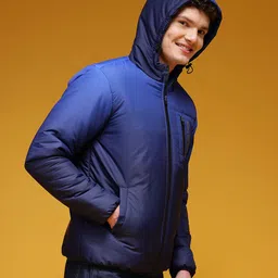 HERE&NOW Ombre Effect Hooded Twill Weave Padded Jacket image 5