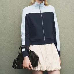 MANGO Pure Cotton Colourblocked Bomber Jacket-picture-21