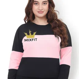MIXFIT Colourblocked Round Neck T-shirt-image-4