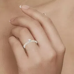 ayushi jewels Sterling Silver Diamond Silver Plated Ring image 2