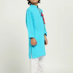 Somersault Boys Regular Pure Cotton Kurta with Trousers image 3