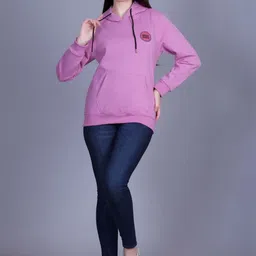 Deefab Women Printed Hooded Sweatshirt image 2