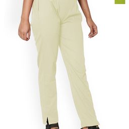 SRISARAS Women Pack Of 2 Regular Fit Mid-Rise Cotton Peg Trousers-picture-2