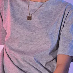 QIOA Pack Of 2 Round Neck Oversized Cotton T-shirt image 2