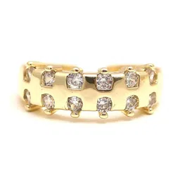 MAHTTAB Gold-Plated Cubic Zirconia studded Finger Ring image 4