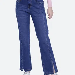 FCK-3 Women Bootcut High-Rise Light Fade Stretchable Jeans-image-27