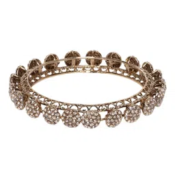 PANASH Set Of 2 Gold-Plated American Diamond Stone-Studded Bangles image 3