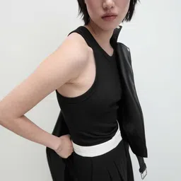 Marks & Spencer Women Cotton Round Neck & Sleeveless Thermal Top-picture-14