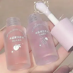 crazzyshopperz Crystal Jelly Lip Oil Set Deep Moisture & Shine with Fruity Tints (Pack of 2) image 1