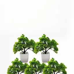 Dekorly Green Plastic Artificial Flowers & Plants With Pot-picture-36