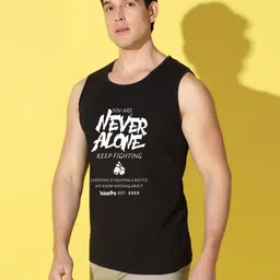 WOOSTRO Men Typography 2 Printed Applique Slim Fit T-shirt image 3