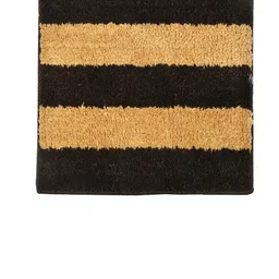 Homefab India Set Of 2 Coffee Brown & Beige Stripe 1000 GSM Anti-Skid Rectangular Bath Rugs image 3