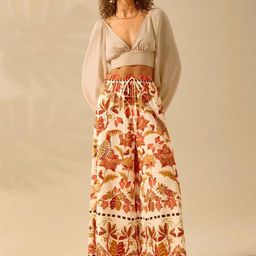 Kotty Women Floral Printed Flared High-Rise Trousers-picture-11