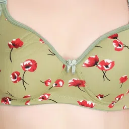 Samvar Green Cotton Non-Wired Non Padded Minimizer Bra image 5