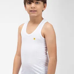 AMUL COMFY Boys Pack of 5 Pure Cotton Innerwear Vests AC-SRN-VE-WHT-73-5PC image 3