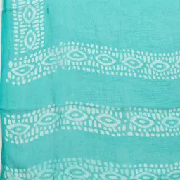 Meena Bazaar Floral Batik Printed Thread Work Pure Cotton Unstitched Dress Material image 3