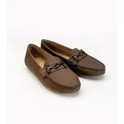 Heel Your Sole Anne Women Leather Loafers-Taupe-image-35