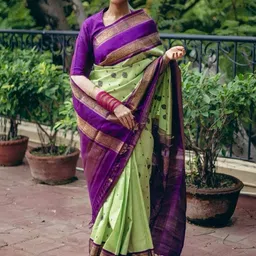 ZIKARAA Woven Design Zari Handloom Saree-picture-19