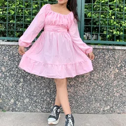 X FASHION GALLRY Women Crepe Fit-Flare Dress-image-54