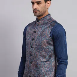 Monte Carlo Printed Woven Nehru Jackets image 4