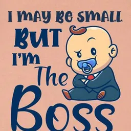 Arvesa I may Be Small But I am Boss Printed Bodysuit image 2