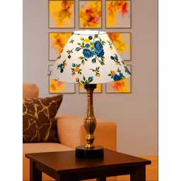 Aura Multicoloured Printed Wood Frusturical Shaped Table Lamp-picture-22