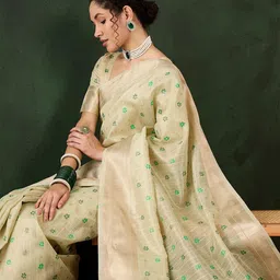Sangria Woven Design Organza Banarasi Sarees-picture-10