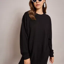 SASSAFRAS BASICS Round Neck Long Sleeves Jumper Dress-image-38