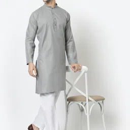 omkar enterprisess Men Cotton Blend Kurta Pyjama Set-picture-33