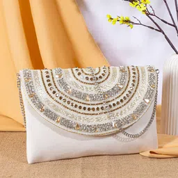 QANISHA Embroidered Envelope Clutch-picture-12